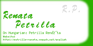 renata petrilla business card